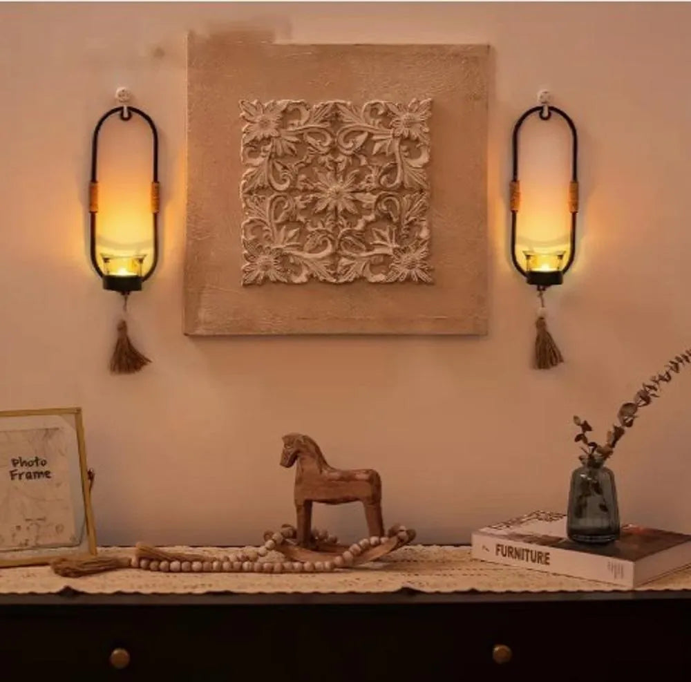 Oval wall candle wall art