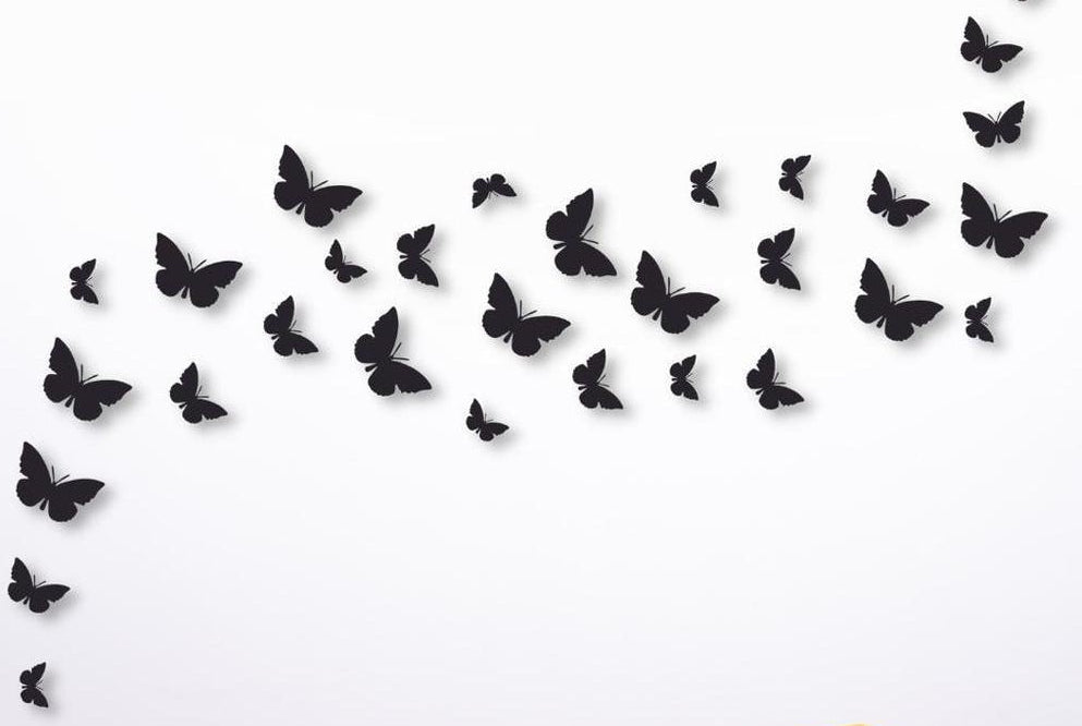 Butterfly design laminate sheet wall art