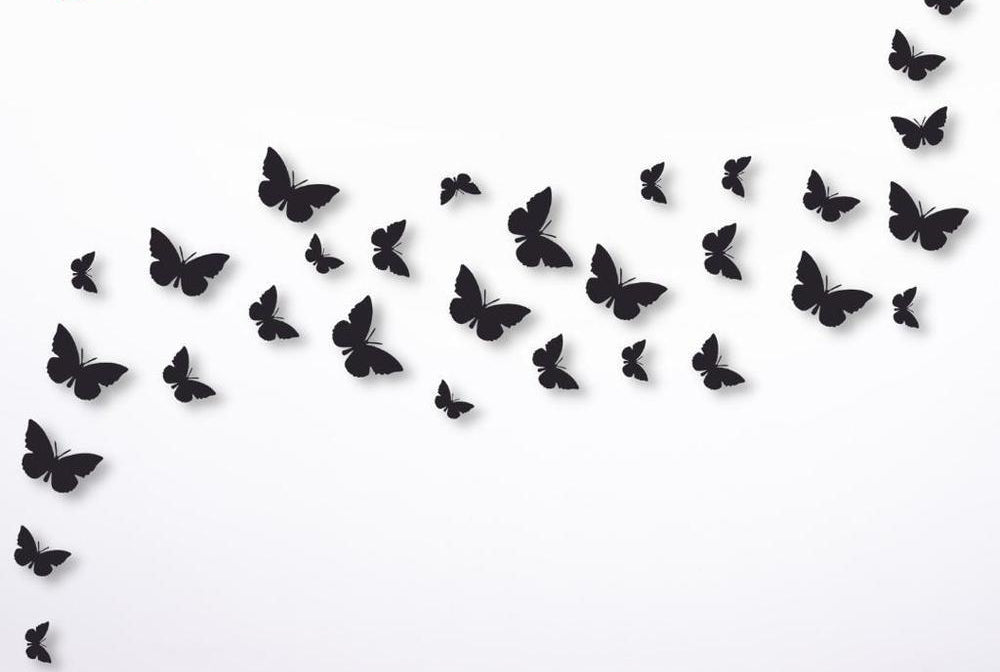 Butterfly design laminate sheet wall art