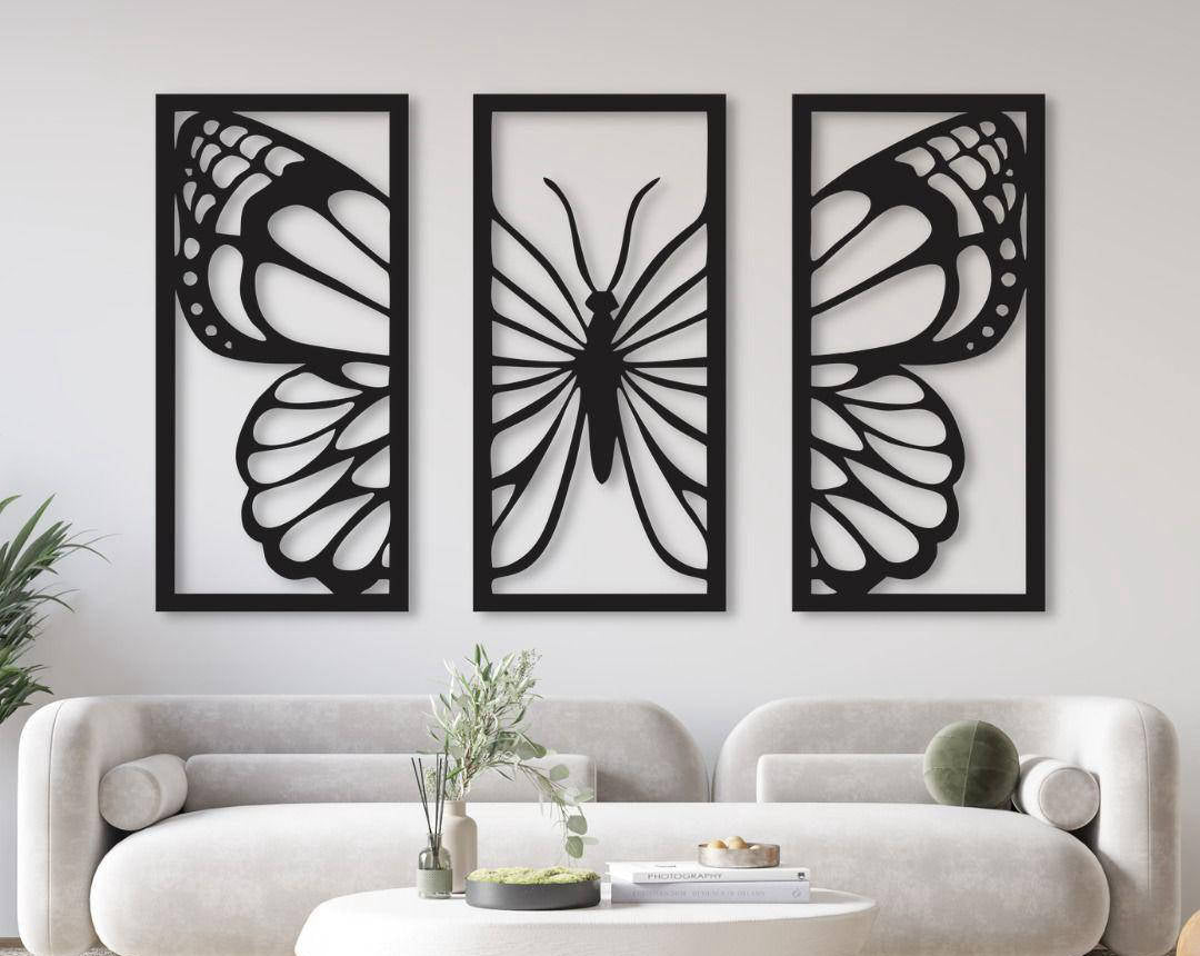 3 butterfly frame